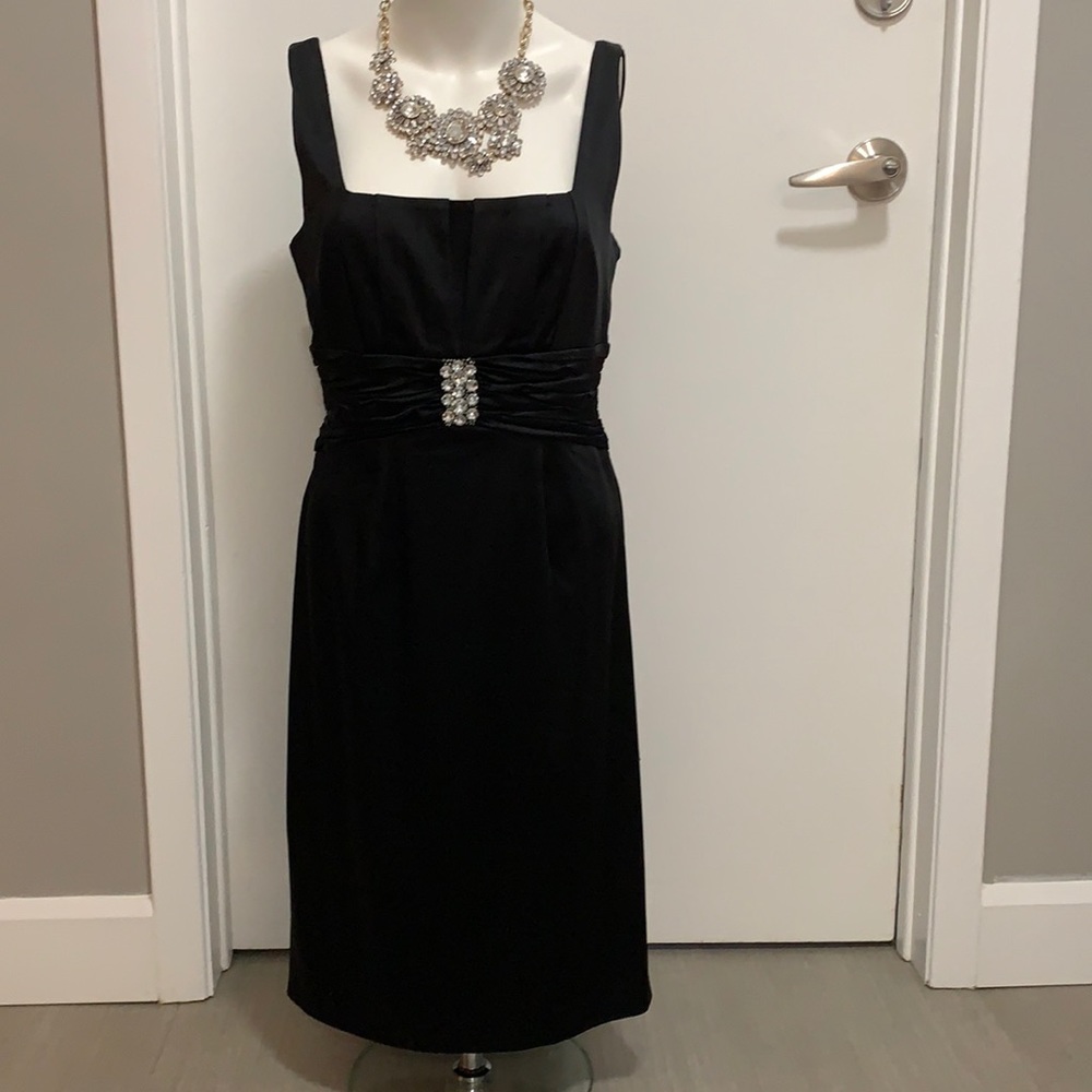 Calvin Klein black satin dress